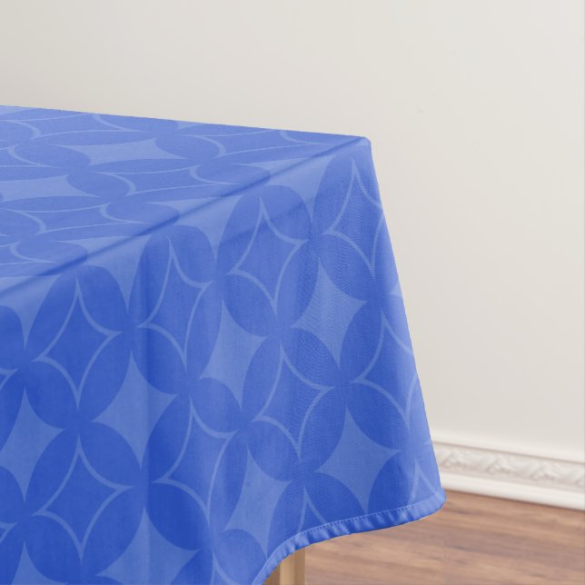 Toalha De Mesa Padrão de shippo azul real (Posição Original)