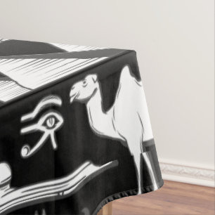 Toalha De Mesa Padrão de Símbolo Hieróglifo do Antigo Egito