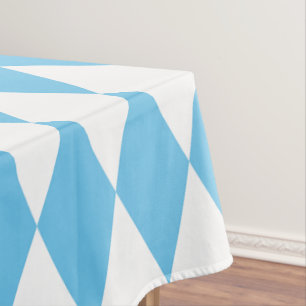 Toalha De Mesa Padrão de Sinalizador Rhombus da Baviera Azul e Br