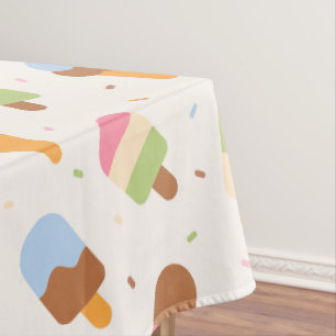 Toalha De Mesa Padrão De sorvete, Cone De Sorvete, Picolé De Gelo