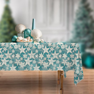 Toalha De Mesa Padrão de Starfish e Dólares de Areia Estilizado#2
