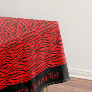 Toalha De Mesa Padrão de Strike Animal Vermelho Negro Exótico Per