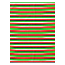 Toalha De Mesa Padrão de Stripe Verde Vermelho Design