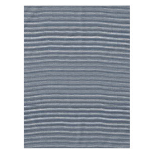 Toalha De Mesa Padrão de Stripes Azul Escuro e Branco