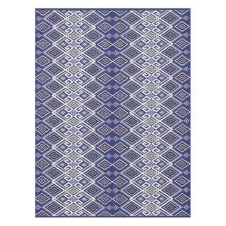 Toalha De Mesa Padrão de Superfície de Motivo Tribal Azul Naval
