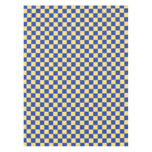 Toalha De Mesa Padrão de tabuleiro xadrez amarelo e azul