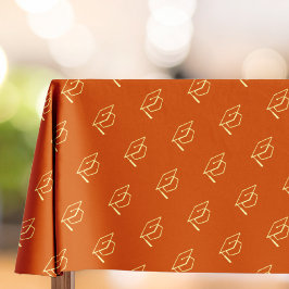 Toalha De Mesa Padrão de Tampa de Formatura Moderna Laranja