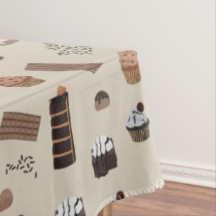Toalha De Mesa Padrão de Tema de Chocolate