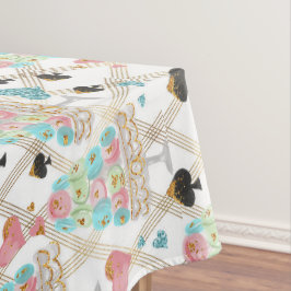 Toalha De Mesa Padrão de tempo do chá