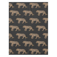 Padrão de Tigre Dourado Glitter Negro Fashionista