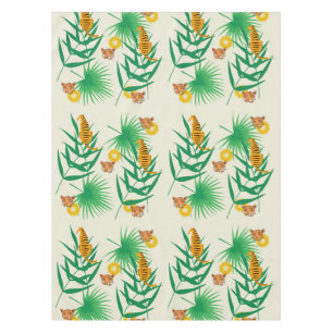 Toalha De Mesa Padrão de Tigre Tropical