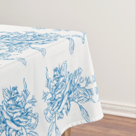 Toalha De Mesa Padrão de Toile Francês Azul