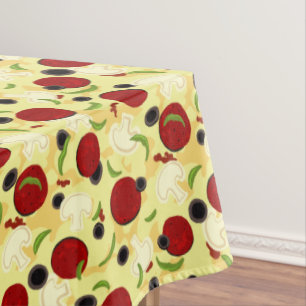 Toalha De Mesa Padrão de Tópicos de Pizza