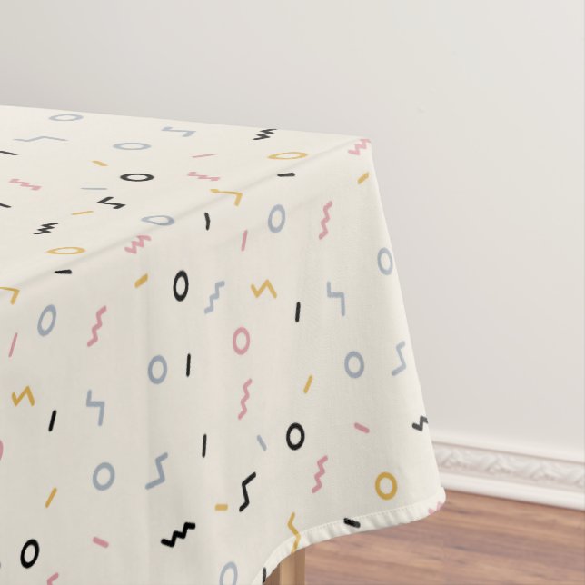 Toalha De Mesa Padrão de traço retro (Posição Original)