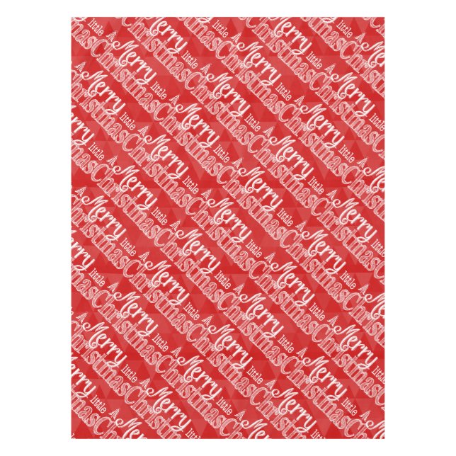 Toalha De Mesa Padrão de triângulo de Abstrato de Natal pequeno f (Frente)