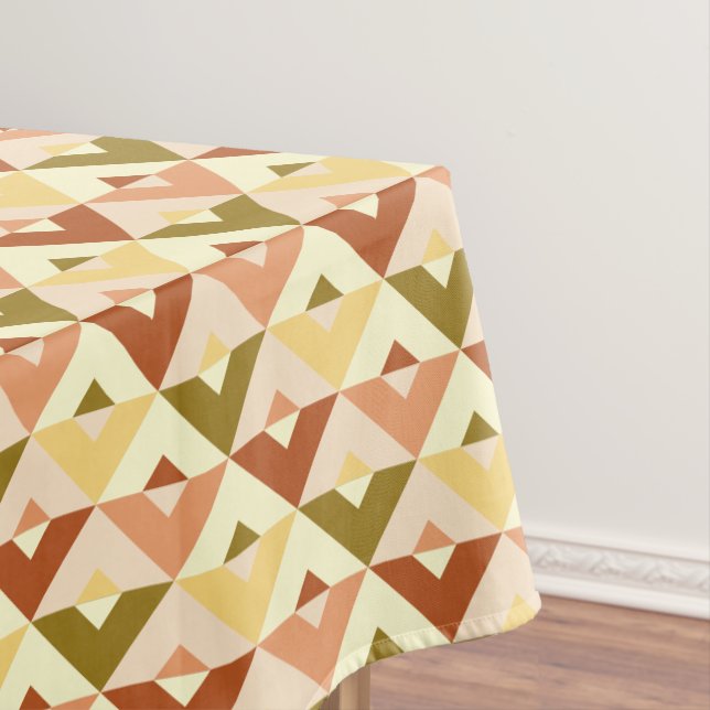 Toalha De Mesa Padrão de Triângulo Moderno de Cor Personalizada (Posição Original)