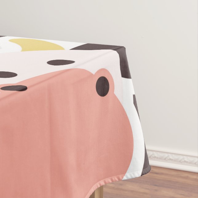 Toalha De Mesa Padrão de Vaca Fofa (Posição Original)