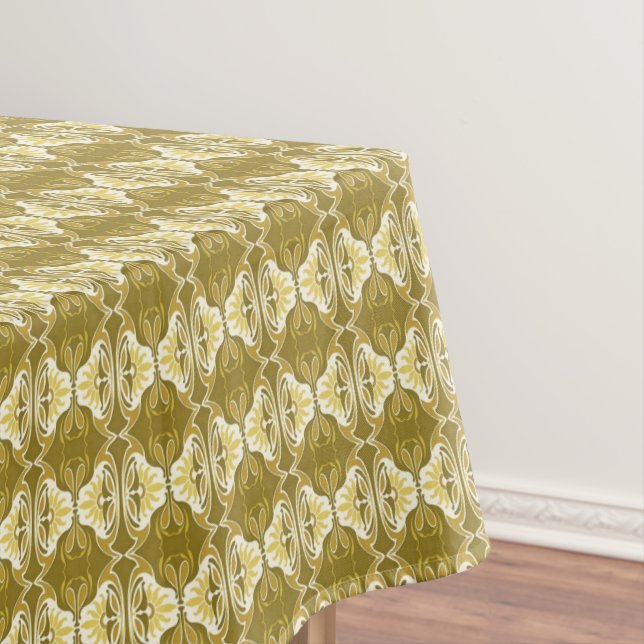 Toalha De Mesa Padrão de wallpaper Art Deco - ouro e branco (Posição Original)