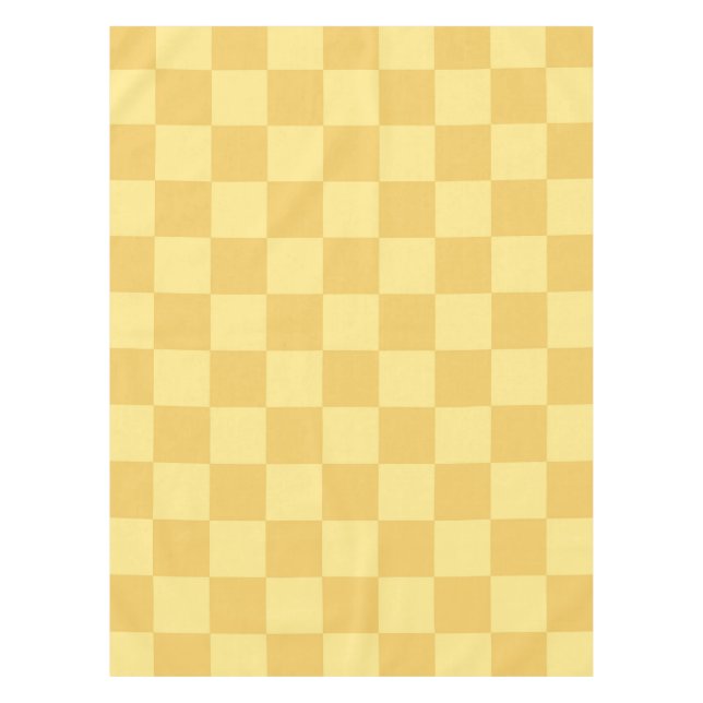 Toalha De Mesa Padrão de Xadrez Amarelo (Frente)