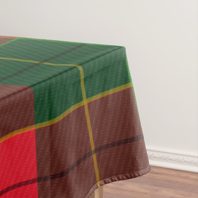 Toalha De Mesa Padrão de xadrez de Natal e Ano Novo em vermelho e (Posição Original)