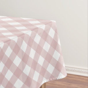 Toalha De Mesa Padrão de Xadrez de Sombreado Rosa Maciço Minimali