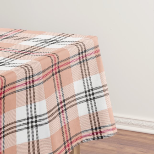 Toalha De Mesa Padrão de Xadrez do Beige Tartan (Posição Original)