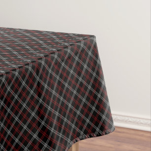 Toalha De Mesa Padrão de Xadrez Preta