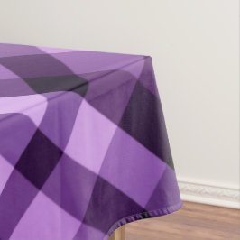 Toalha De Mesa Padrão de Xadrez Roxo de ameixa Moderna Paleta Gra