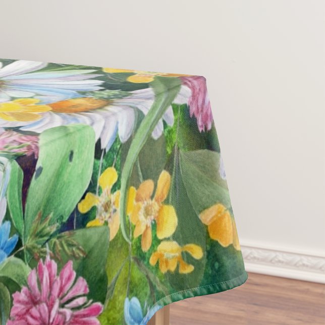 Toalha De Mesa Padrão decorativo floral de aquarela elegante (Criador carregado)