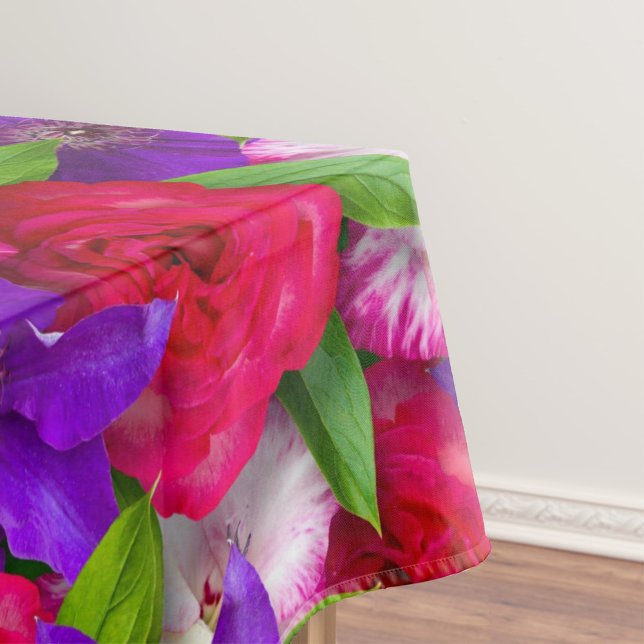 Toalha De Mesa Padrão decorativo floral de aquarela elegante (Criador carregado)