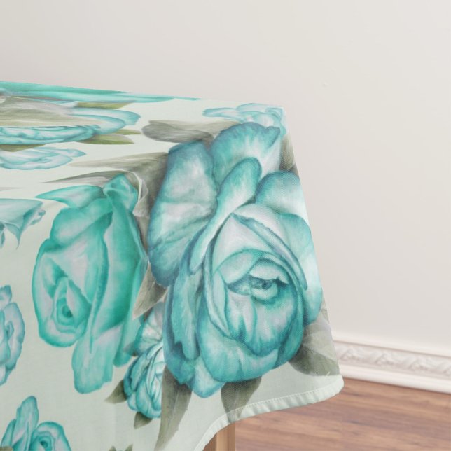 Toalha De Mesa Padrão decorativo floral de aquarela elegante (Criador carregado)