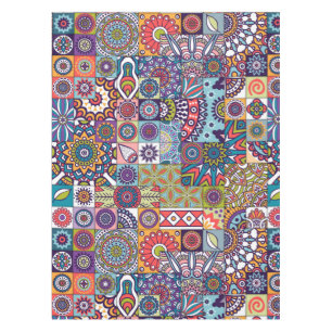 Toalha De Mesa Padrão do Azulejo Mandala