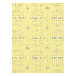 Toalha De Mesa Padrão do bloco Hydrangea - Amarelo e Azul