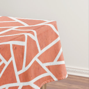 Toalha De Mesa Padrão do mosaico laranja mandarino