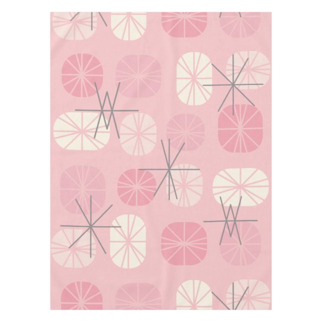 Toalha De Mesa Padrão do século médio Oblongs Rosa Vanilla (Frente)