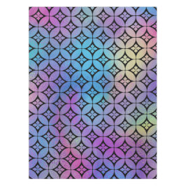 Toalha De Mesa Padrão dos Círculos Florais de Abstrato Coloração 