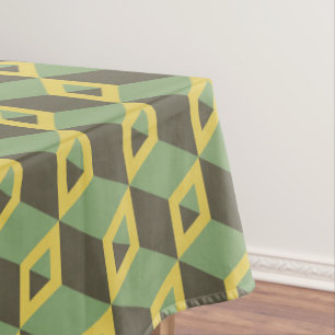 Toalha De Mesa Padrão dos quadrados de ilusão 3D