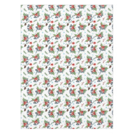 Toalha De Mesa Padrão dos Sinos de Natal da Holly do Arco Vermelh