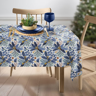 Toalha De Mesa Padrão Dourado azul nº 17 ID1009
