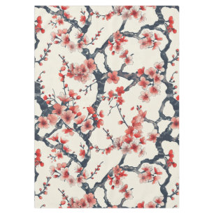 Toalha De Mesa Padrão Elegante De Flor De Cereja Sem Costura (13)