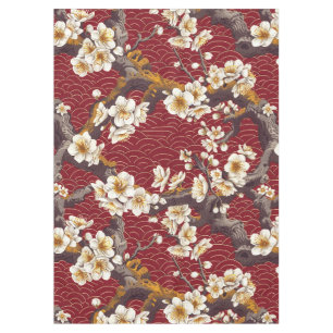 Toalha De Mesa Padrão Elegante De Flor De Cereja Sem Costura (17)