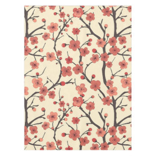 Toalha De Mesa Padrão Elegante De Flor De Cereja Sem Costura (4)