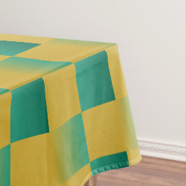 Toalha De Mesa Padrão elegante em verde e ouro