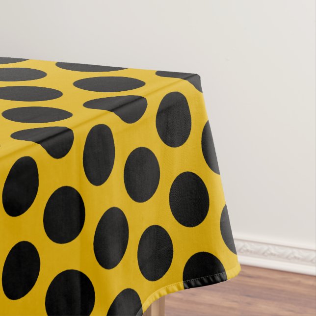 Toalha De Mesa Padrão Elegante | Mostarda Amarela E Negra (Posição Original)