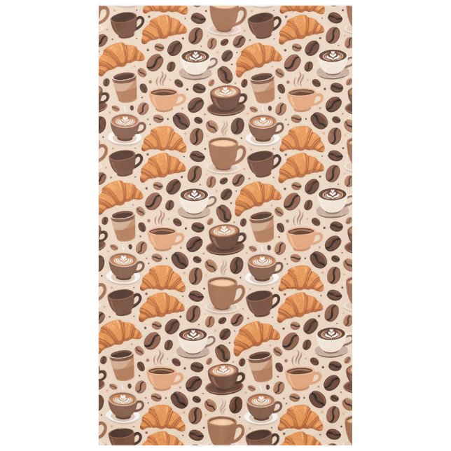 Toalha De Mesa Padrão Estético de Café Moderno (Frente)