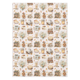 Toalha De Mesa Padrão Estético Essencial Favorito do outono