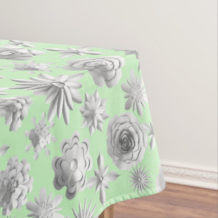 Toalha De Mesa Padrão Floral 3D 01.wx4.Lpink BG