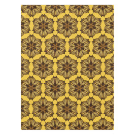 Toalha De Mesa Padrão Floral Abstrato amarelo