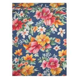 Toalha De Mesa Padrão Floral Amarelo de Verão