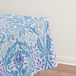 Toalha De Mesa Padrão Floral Azul Elegante
